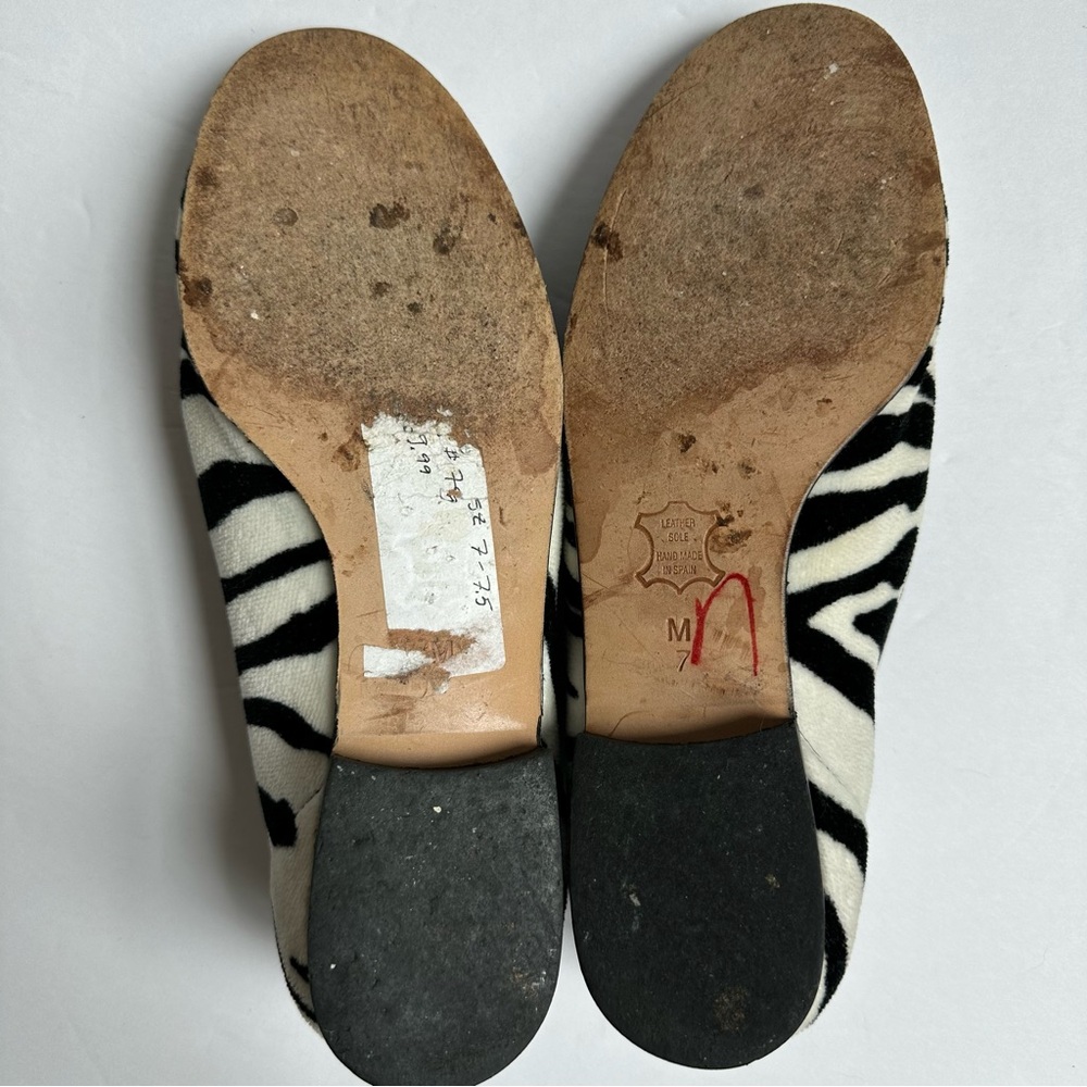 ZALO Zebra Print Velvet Smoking Slipper 7 - Picture 7 of 8
